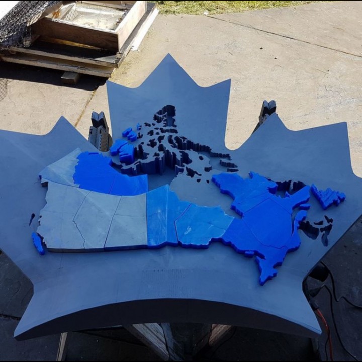 Maple Leaf with Provinces image