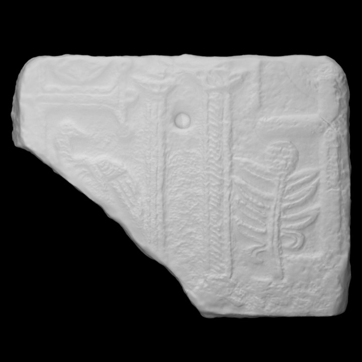 Sarcophagus slab with eagle and crosses image