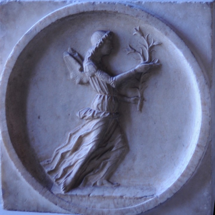 Pair of panels with an Angel and the Annunciation image
