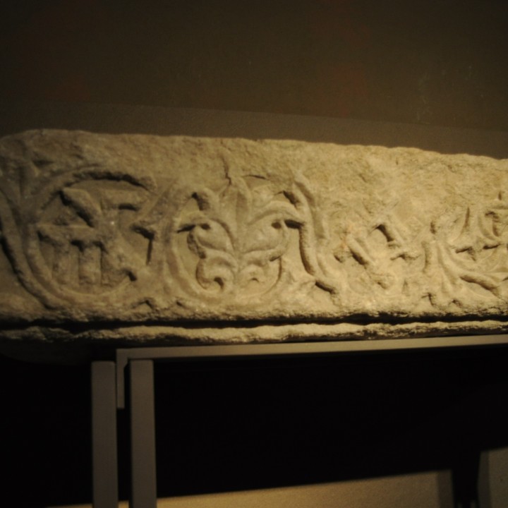 Cornice of a templon with the monogram of the Palaiologoi image
