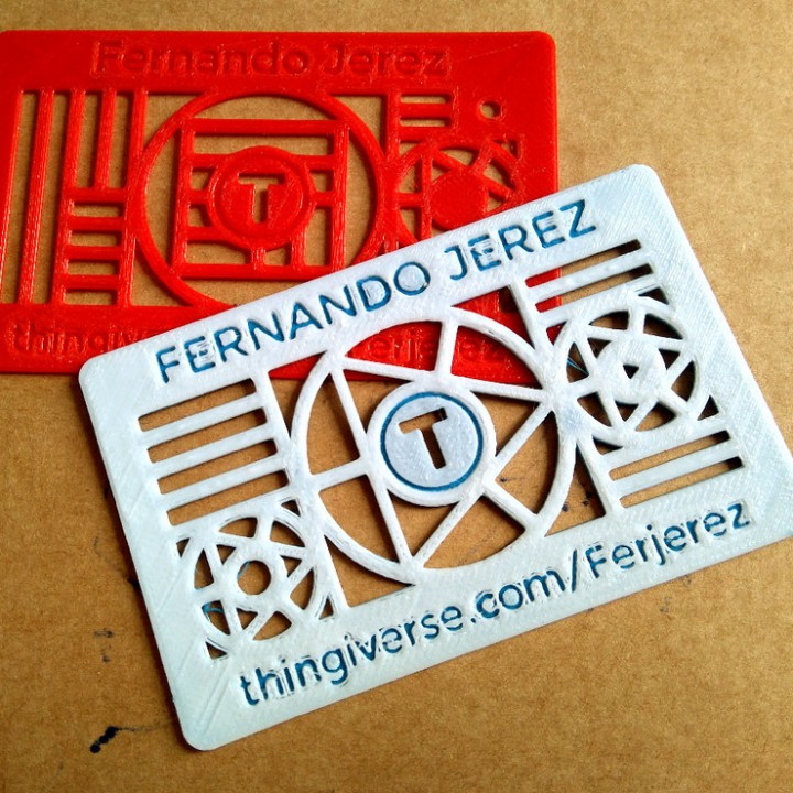 Thingiverse's custom business card image