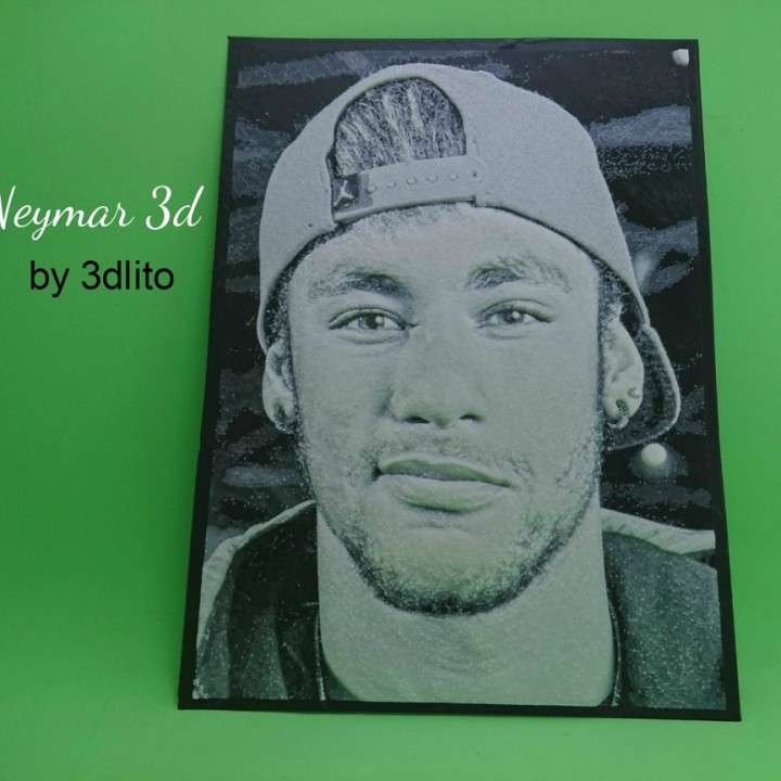 Dibujo 3D Neymar image