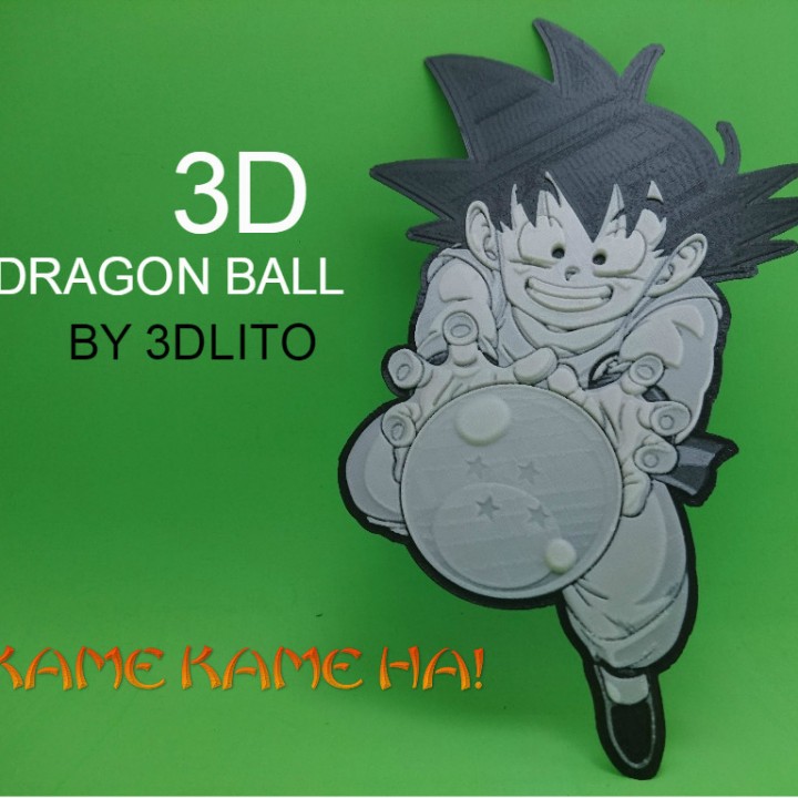 Dibujo 3D Son Goku   (BOLA DE DRAGÓN) image