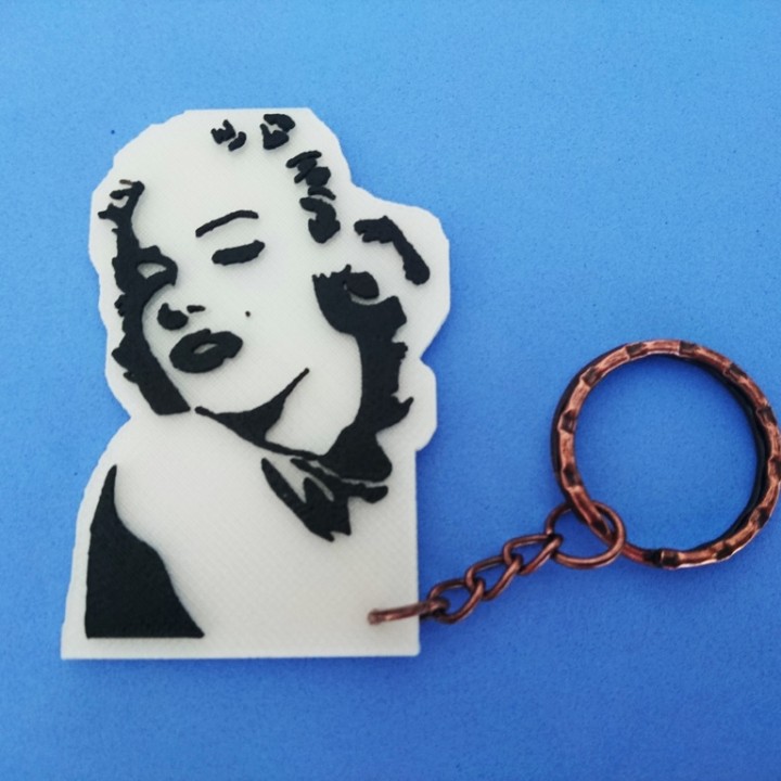 keychain Marilyn Monroe stencil image