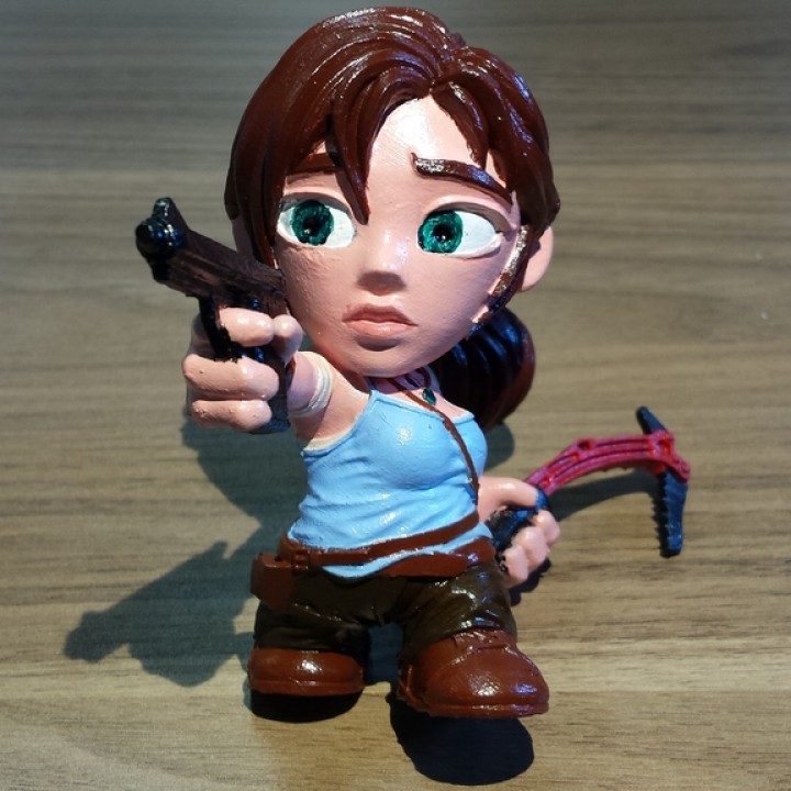 Hollow Lara Croft Toon Figure - Optimized for SLA Printers image