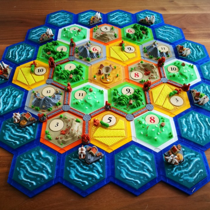 catan-style boardgame 2.0 (magnetic & multicolor) image