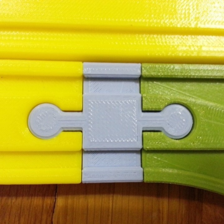 Toy Wood Train Track - Double Connector Shorter - rmx image