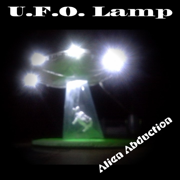U.F.O Lamp. Alien Abduction Nightlight. "Oh no, not the cow!" image