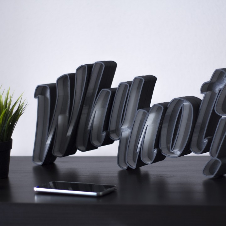 LED light letters "Why not?" image