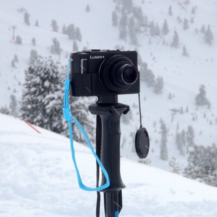 Ski pole camera tripod adapter image