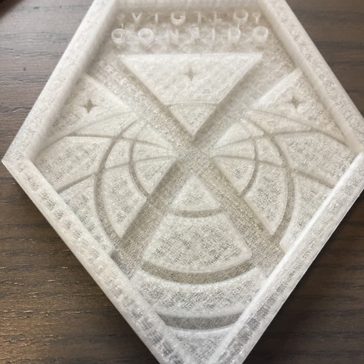 3D Printable XCOM symbol by Evan Johannigman