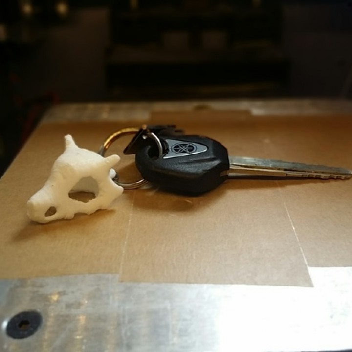 3d Printable Cubone Pokemon Skull Keychain By Sönke Tenckhoff