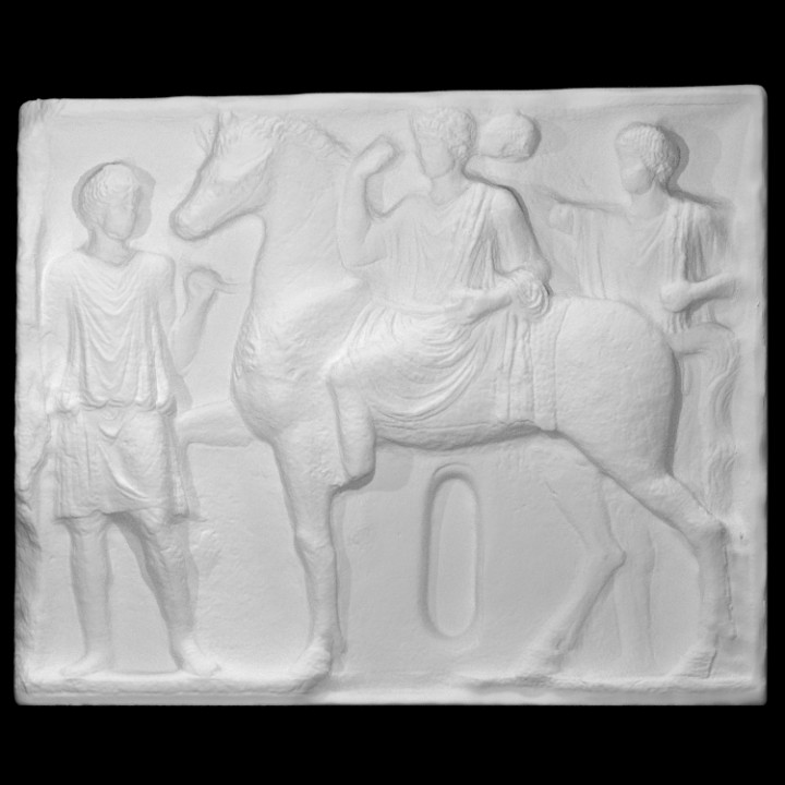 Funeral relief of a horseman image