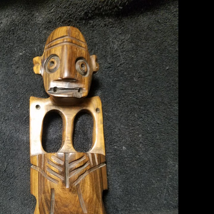 Carved Taino Shaman Figurine from Dominican Republic image