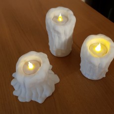 Picture of print of Melting Candle Tea Light Candle Holders