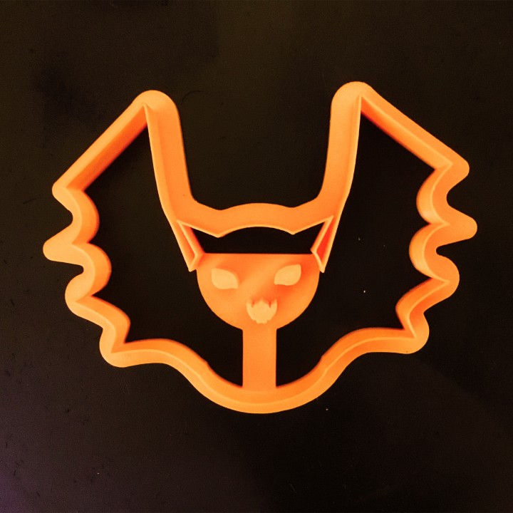 Bat Cookie Cutter, 3D printed Cookie cutter, Halloween image