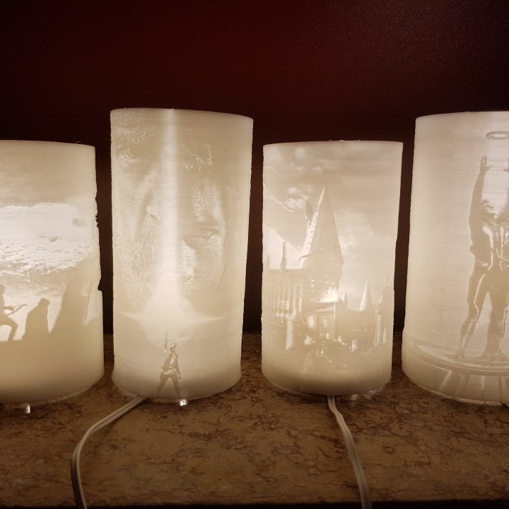 Lord of the rings lithophane lamp image