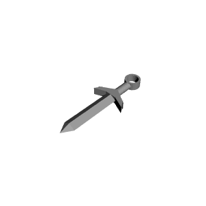 3D Printable Sword Keychain by Chris Huang