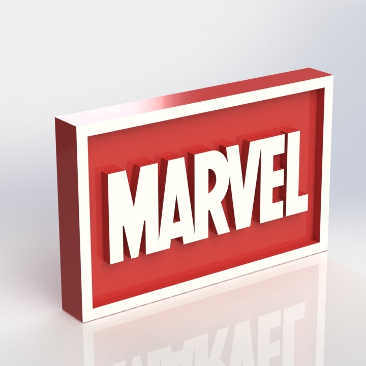 Marvel Logo Plaque Rectangle image