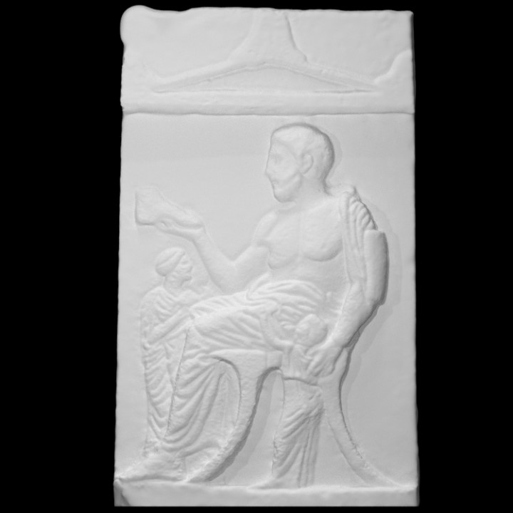 Marble tombstone of Xanthippos image