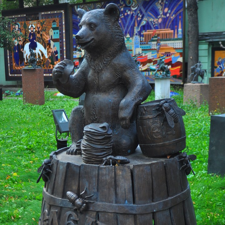 Bear on a Barrel image