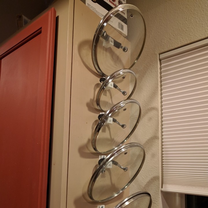 3D Printable Pot Lid Hanger by Ryan Adams