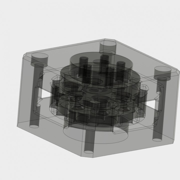 Print in place Cycloid Gearbox, For NEMA 17 image