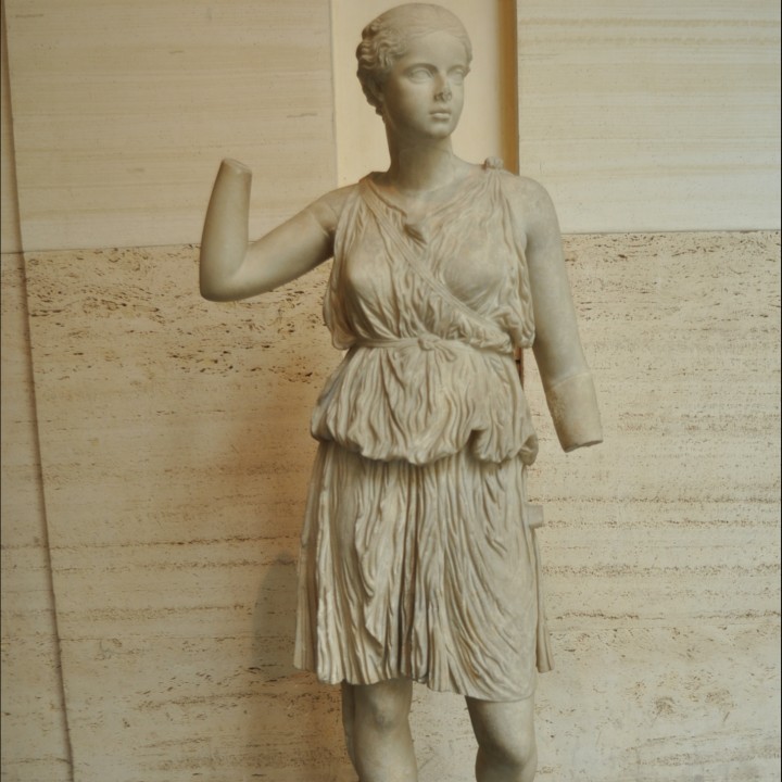A statue of a girl in the role of Artemis image