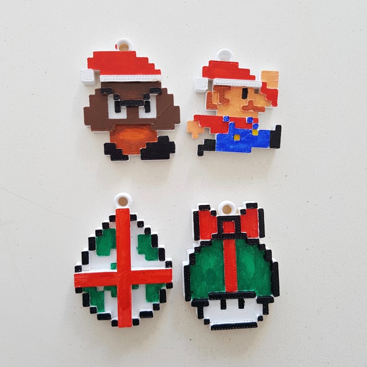 Super Mario Christmass Ornaments image