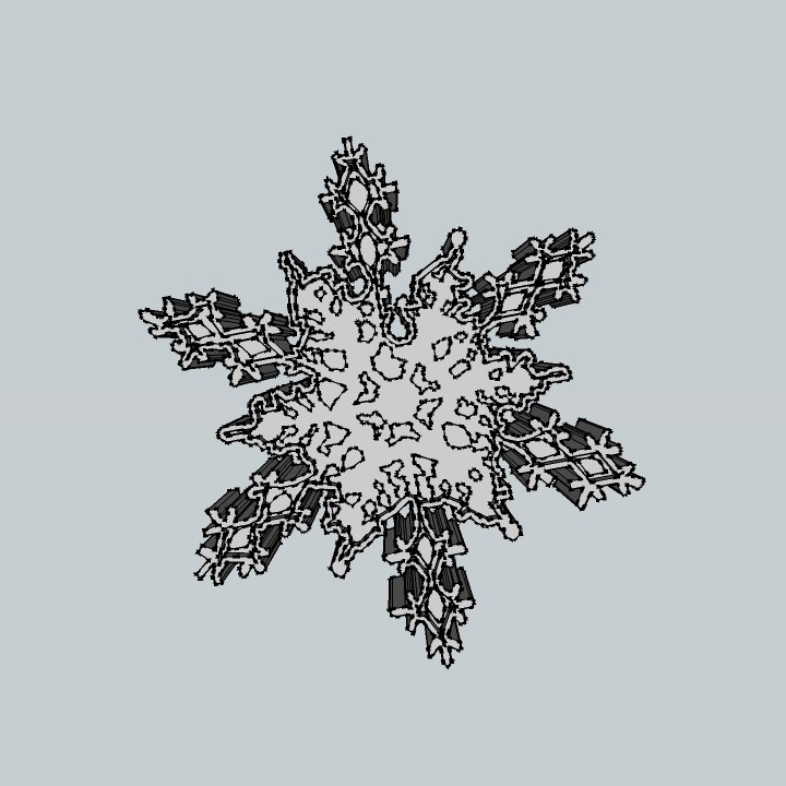 Take away piece - Snowflake form image