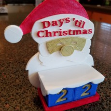 Picture of print of Santa Advent Countdown Calendar for Tinkercad Christmas