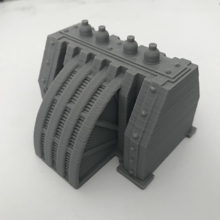 Wargaming compatible Terrain - Kombination of Energy bridge and turbine