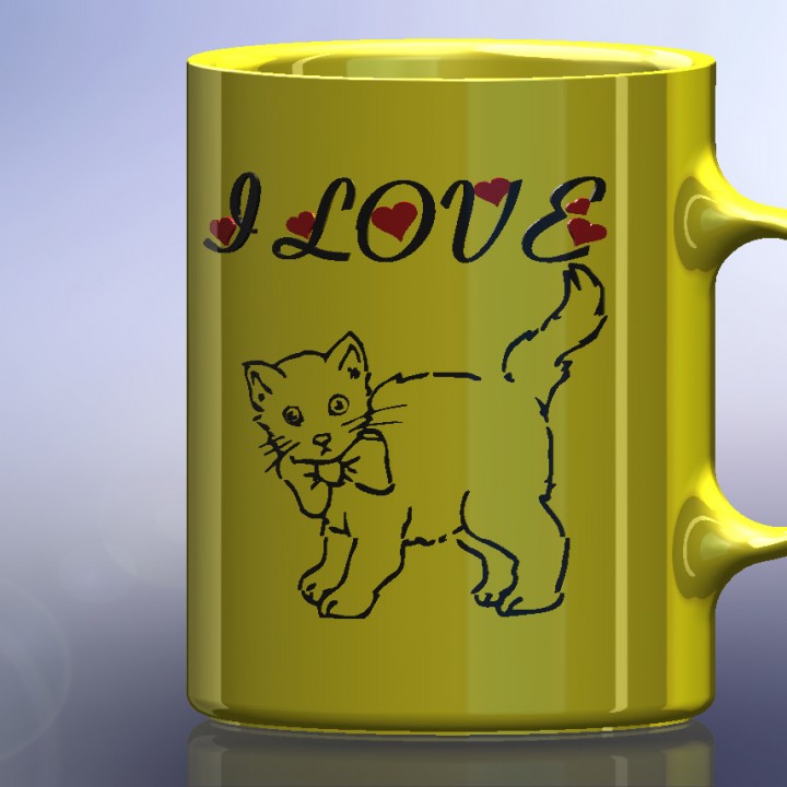 I love cat mug image