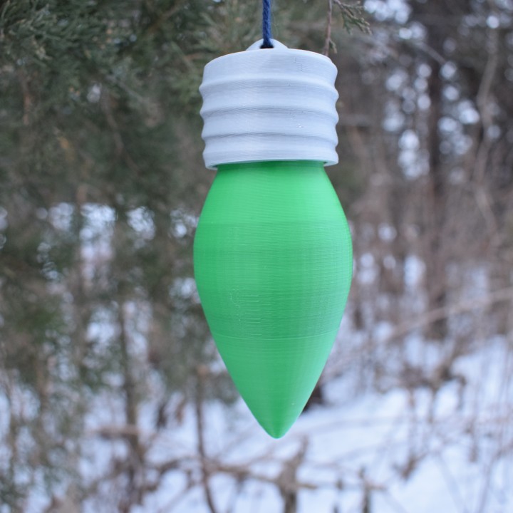 Christmas Light Bulb Ornament image