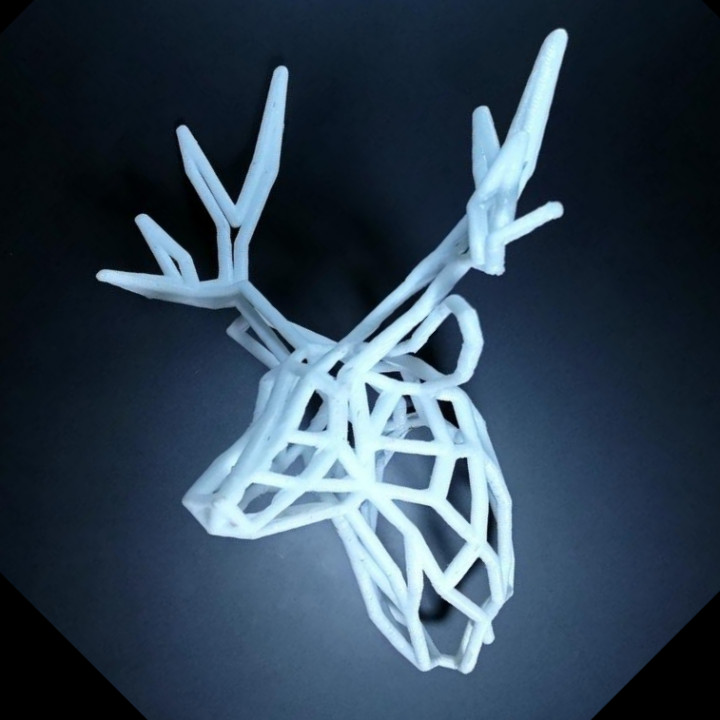 Wire Stag Trophy Head  200 mm High Facing Right image