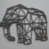 Low Poly Elephant print image
