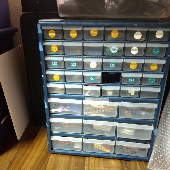 Small parts drawer and divider image