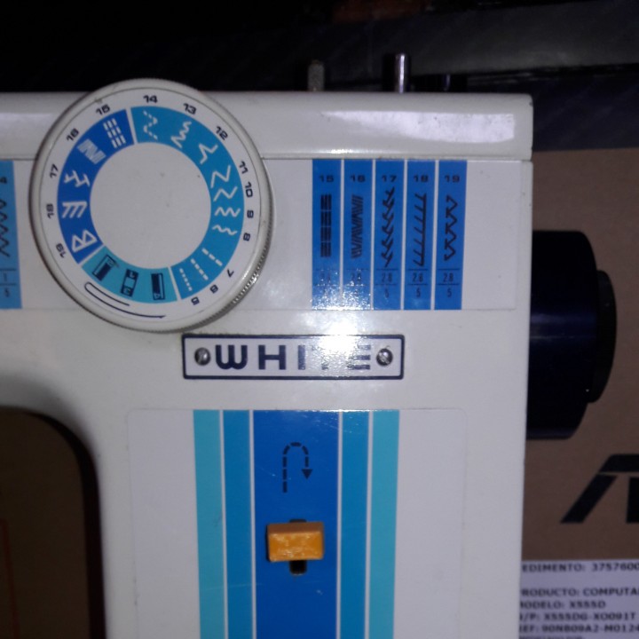 3D Printable White Sewing Machine knob by Said Flores