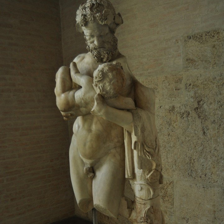 Fatherly Silenus with the young Dionysos image