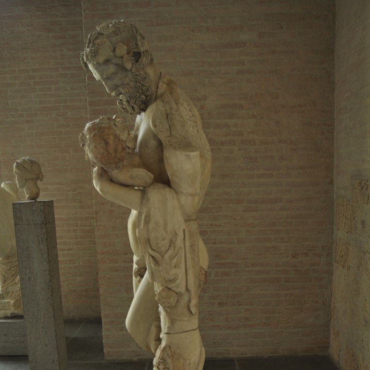 Fatherly Silenus with the young Dionysos image
