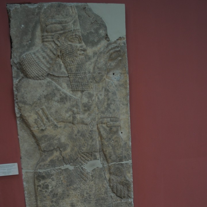 Relief slab from a wall image