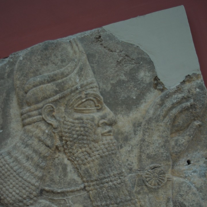 Relief slab from a wall image