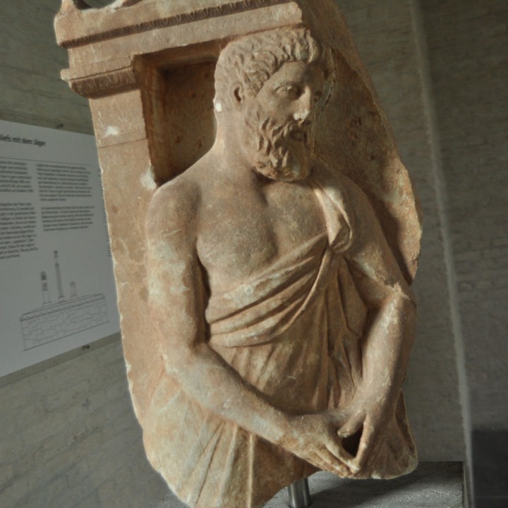 Fragment of grave relief of Lamprocles image