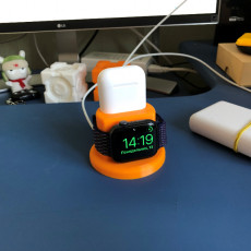 Picture of print of Apple Watch and Airpods charging dock