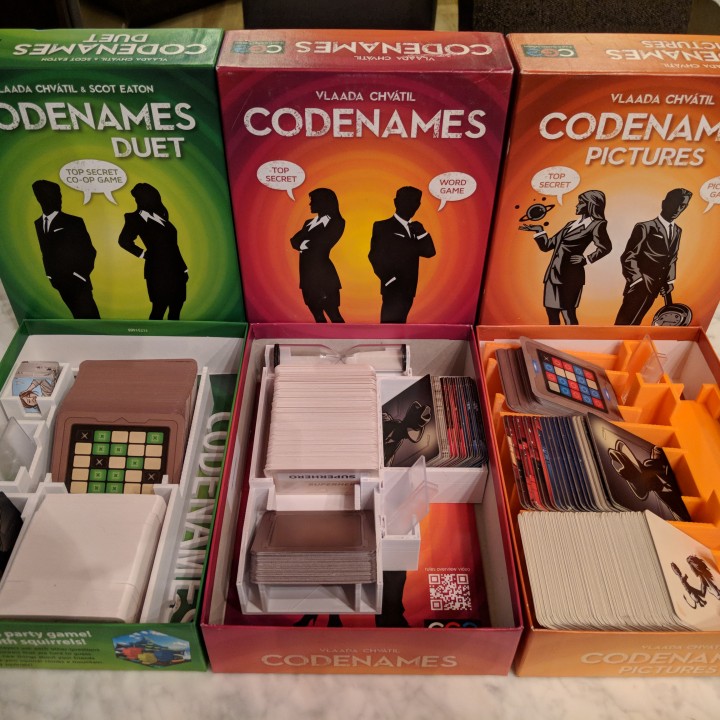 Codenames Board Game Inserts (Including Deep Undercover, Duet and Pictures) image