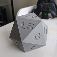 Picture of print of D20 D&D Dice LARGE