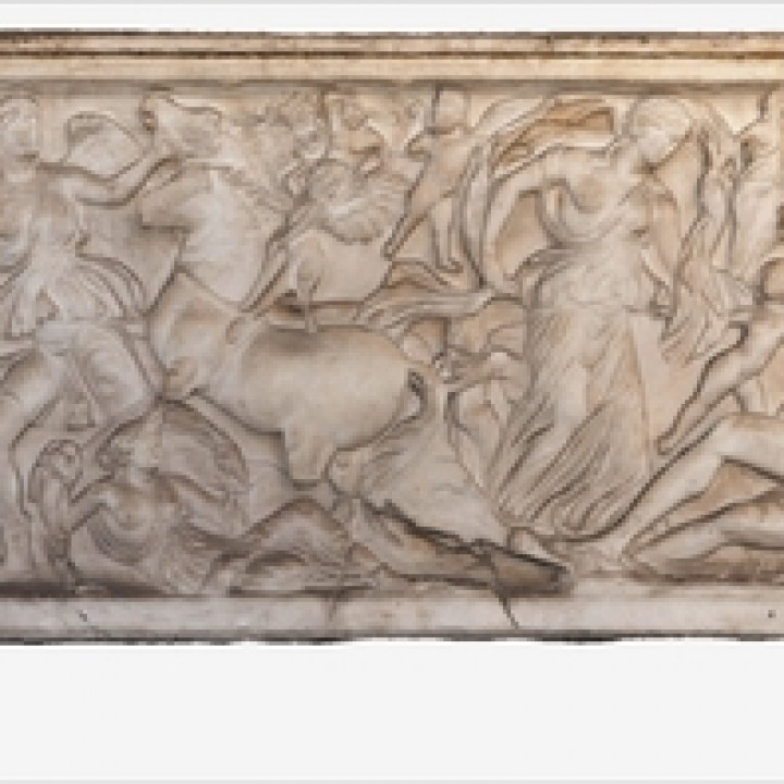 Sarcophagus depicting the myth of Selene and Endymion image