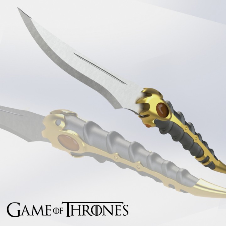 3D Printable Catspaw Dagger Game of Thrones by Tom Suggitt
