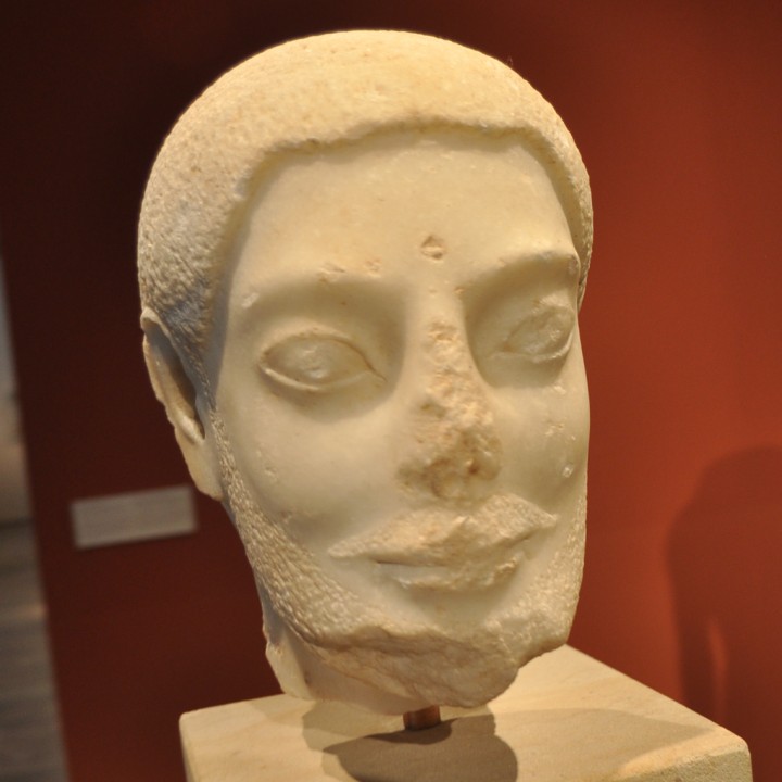 Head of a Bearded Man from a Grave or Votive Statue image