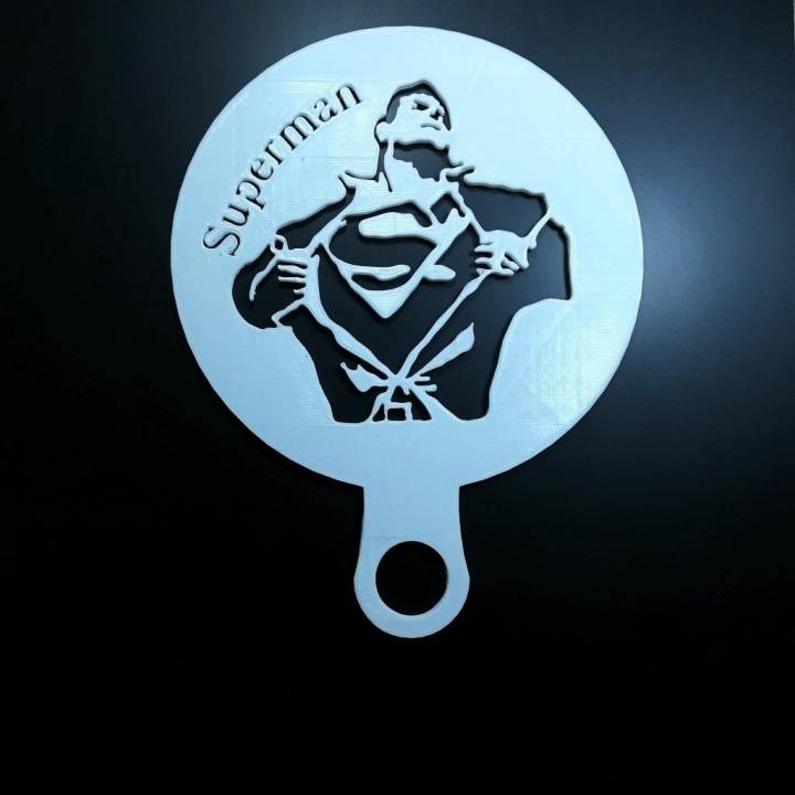 Coffee Stencil - Superman image